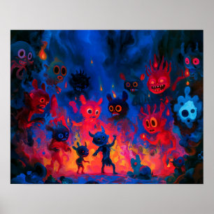 Fiery Chaneques Dancing Poster