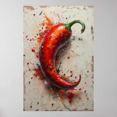  Fiery Chili Artisanal Wall Art Poster