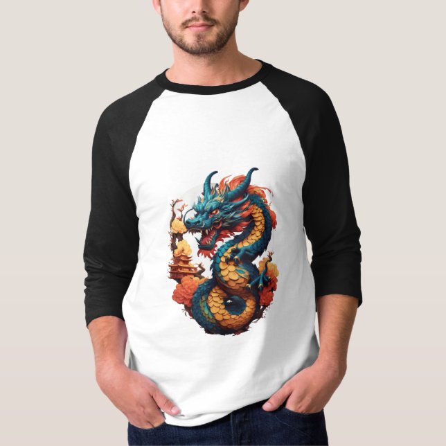  Fiery Chinese Dragon t-Shirt (Front)