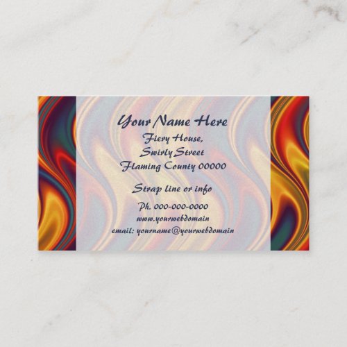 Fiery colors business card