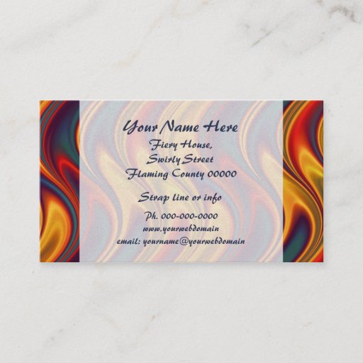 Customizable Fiery colors business card