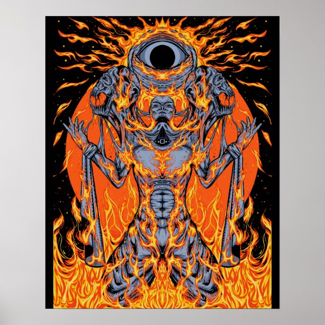 Fiery Cosmic Entity Poster (Front)