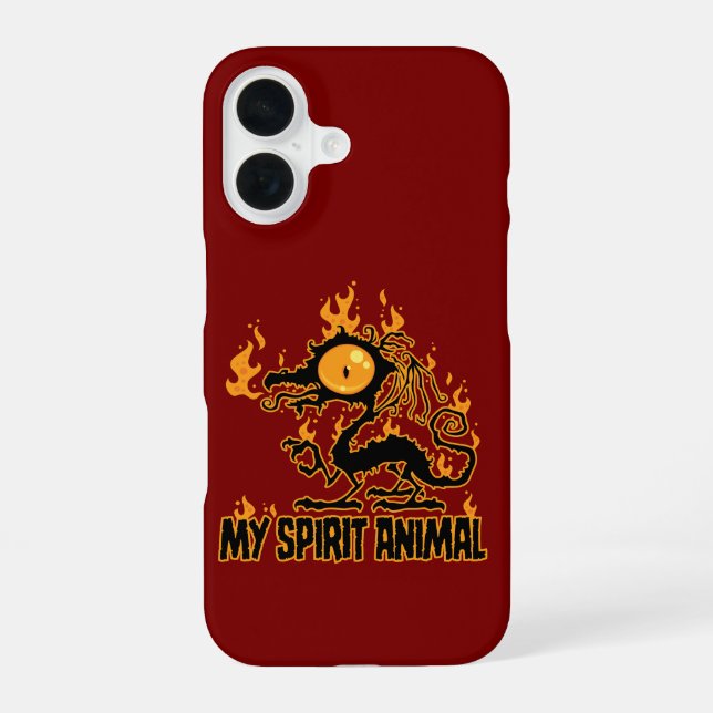 Fiery Crispy Dragon Spirit Animal iPhone Case (Back)