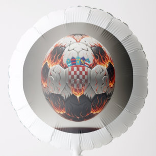 Fiery Croatian Soccer Ball Balloon
