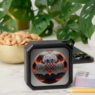 Fiery Croatian Soccer Ball Bluetooth Speaker