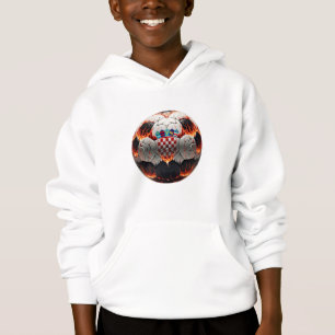 Fiery Croatian Soccer Ball Hoodie