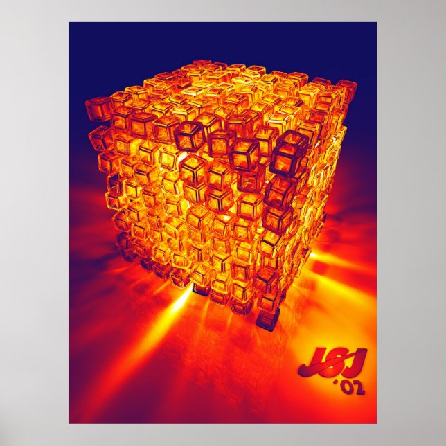 fiery cubes poster (Front)