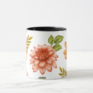 Fiery Dahlia Bloom  Mug