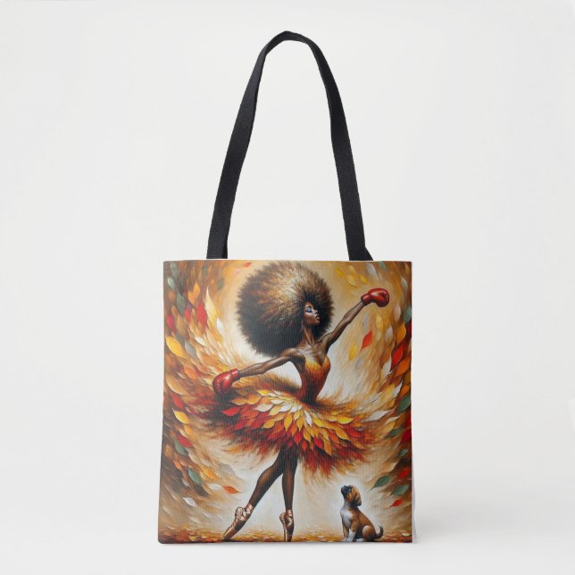 Fiery Dance of Resilience Tote Bag (Front)