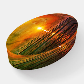 Fiery Daytona Beach Sunrise Paperweight