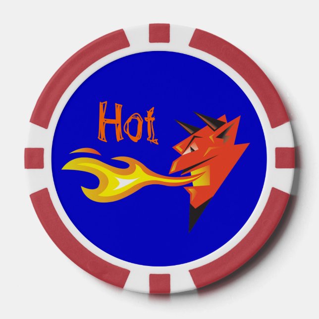 Fiery Devil's Head_Hot_En Fuego Poker Chips (Front)