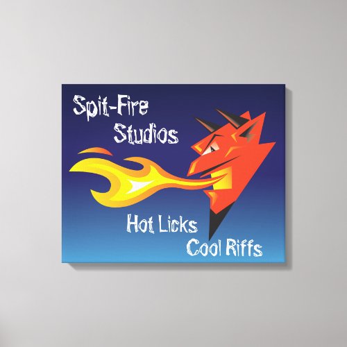 Fiery Devils Head_Hot Licks Cool Riffs Canvas Print