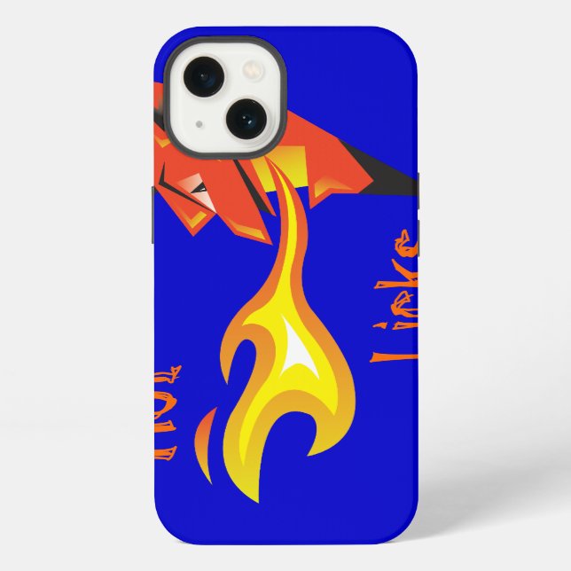 Fiery Devil's Head_Hot Licks Iphone Case (Back)