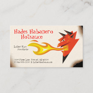 Fiery Devil's Head_Hot Sauce_Spicy Foods Business Card