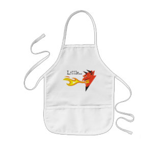 Fiery Devil's Head_Little Devil Kids' Apron
