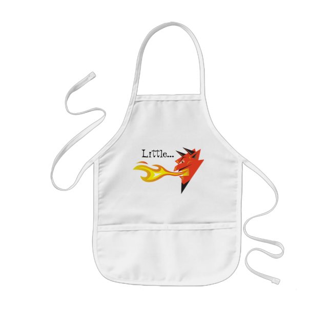 Fiery Devil's Head_Little Devil Kids' Apron (Front)