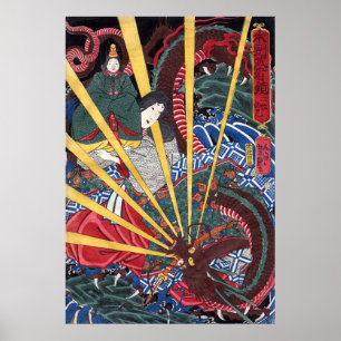 Fiery Dragon by Yoshitsuya Poster