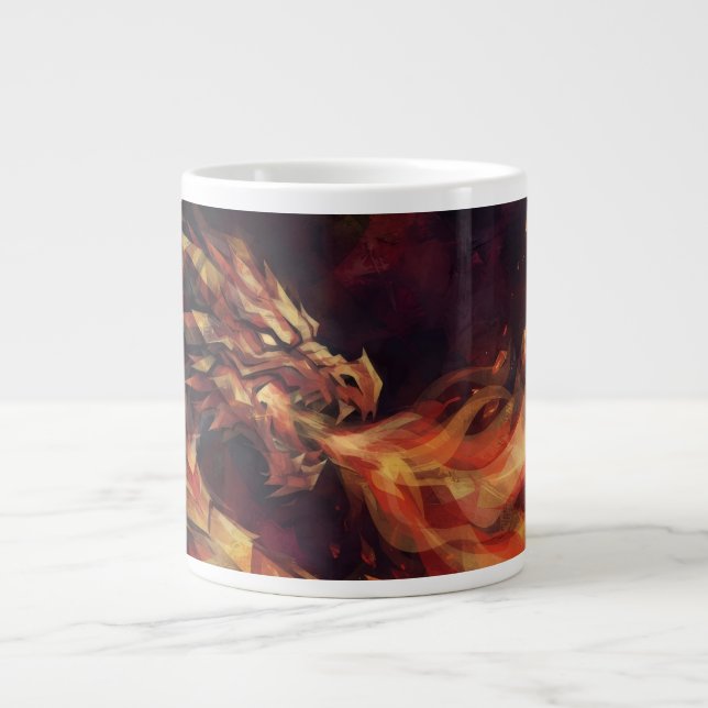 Fiery Dragon Giant Coffee Mug (Front)