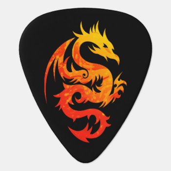 Fiery Dragon Guitar Pick by manewind at Zazzle