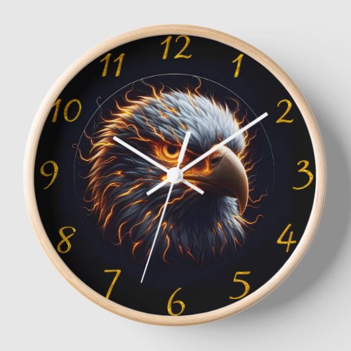 Fiery Eagle Illuminated Intensity Clock