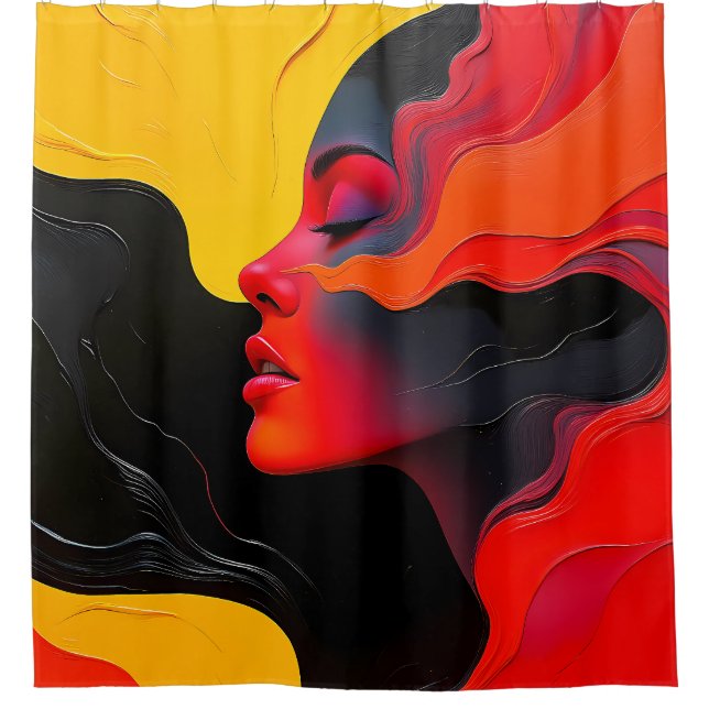 Fiery Elegance Shower Curtain (Front)