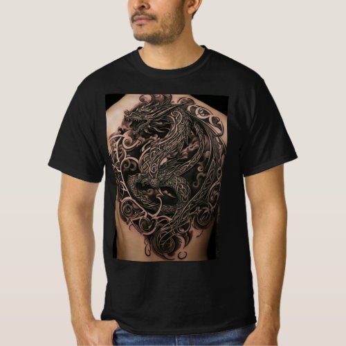 Fiery Emblem Dragon Tattoo Tee T_Shirt
