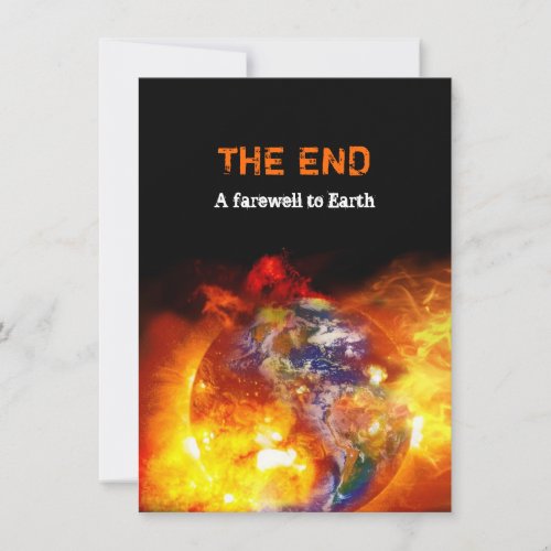 Fiery End of the World Apocalypse Party Invitation