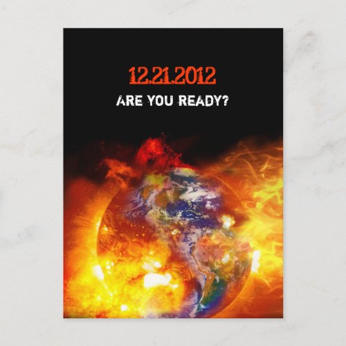 Fiery End of the World Apocalypse Postcard