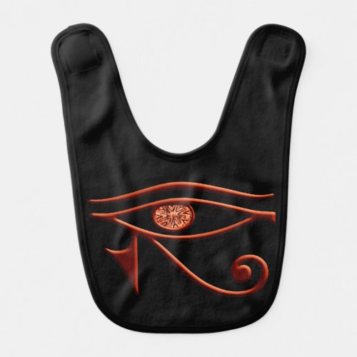 Fiery Eye Of Horus Baby Bib