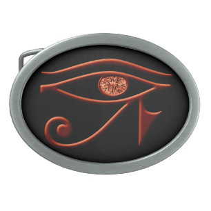 Fiery Eye Of Horus Belt Buckle