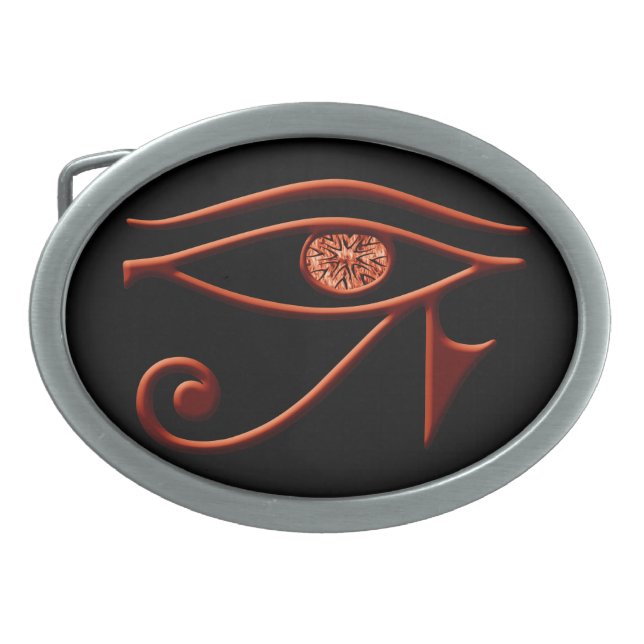 Fiery Eye Of Horus Belt Buckle (Front)