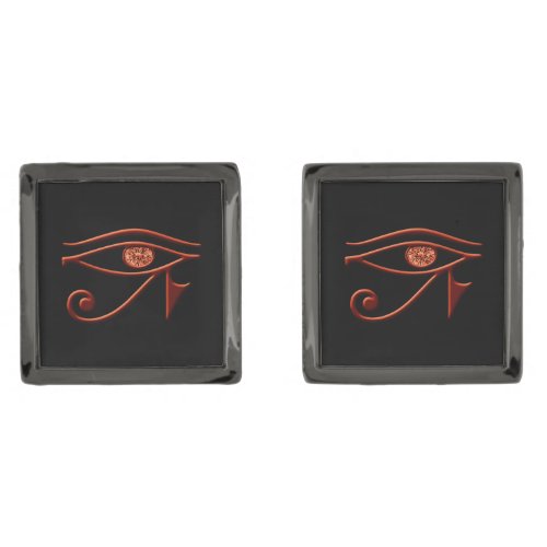 Fiery Eye Of Horus Cufflinks