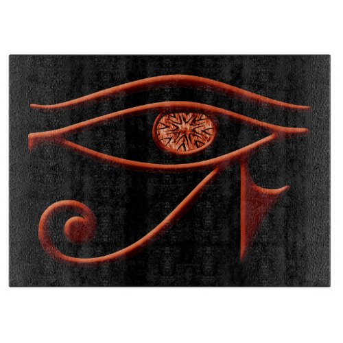 Fiery Eye Of Horus Cutting Board