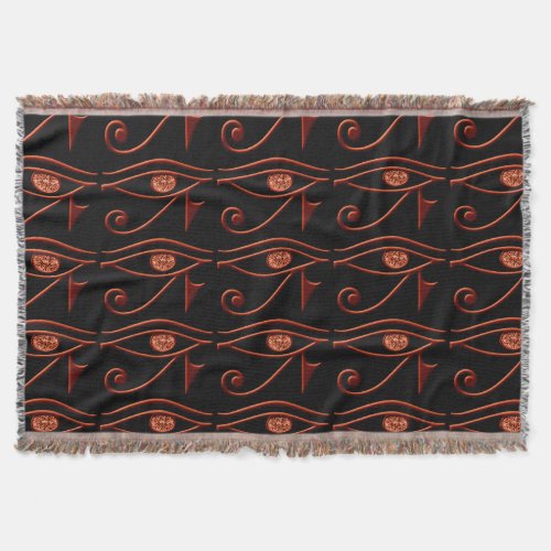 Fiery Eye Of Horus Throw Blanket