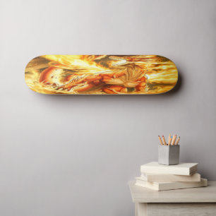 Fiery Fantasy Dragon Skateboard