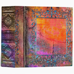 Fiery Faux Iridescent Ancient Fairytale Tome 3 Ring Binder