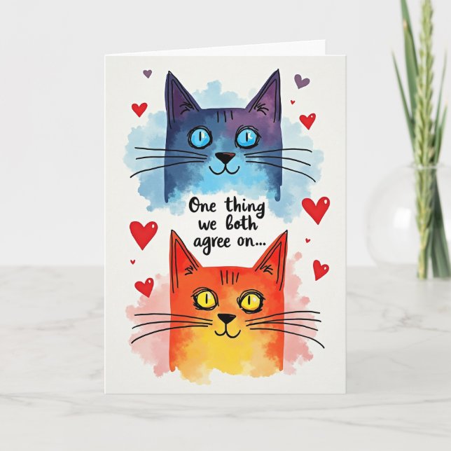 Fiery Feline Fathers Day Card (Front)