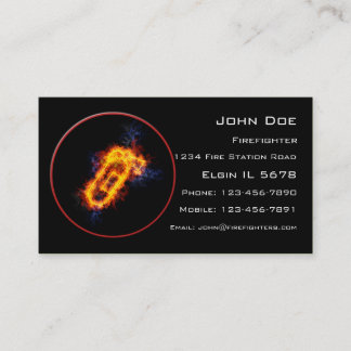 Fiery Fire Extinguisher Business Card