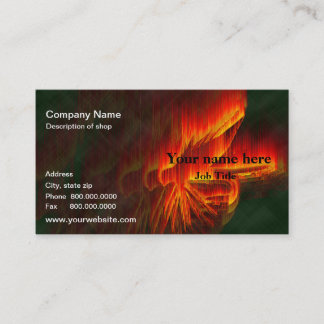 Fiery Fishing Fly Business Cards
