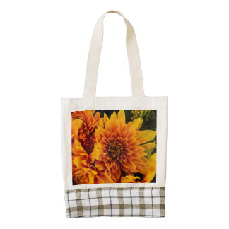 Fiery Flowers Zazzle HEART Tote Bag