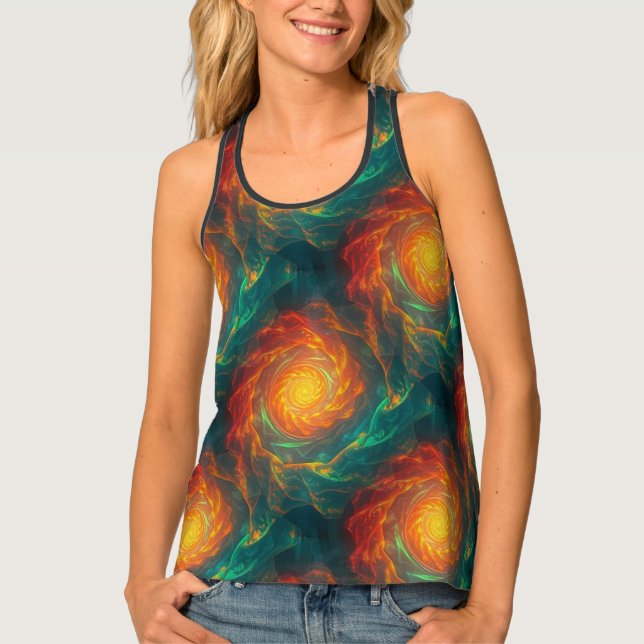 fiery fractals tank top (Front)