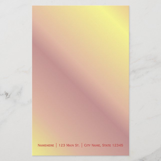 Fiery Gradient Stationery (Front)