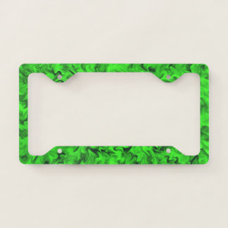 Fiery Green License Plate Frame
