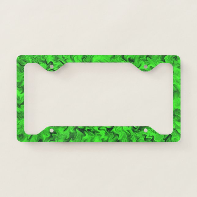 Fiery Green License Plate Frame (Front)