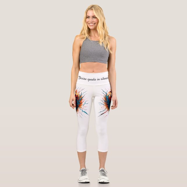 Fiery Heartbeat Leggings – “Desire Speaks in Silen (Front)