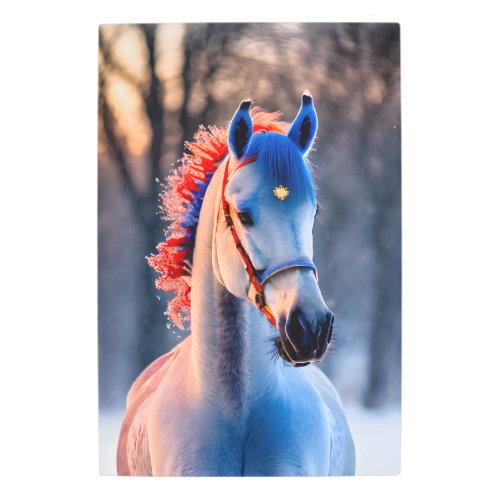 Fiery Horse 24 Metal Print