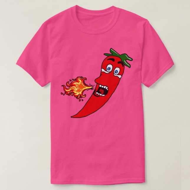 Fiery Hot Chili Pepper T-Shirt (Design Front)