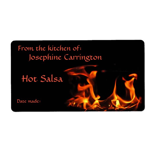 Fiery Hot Salsa Canning Labels