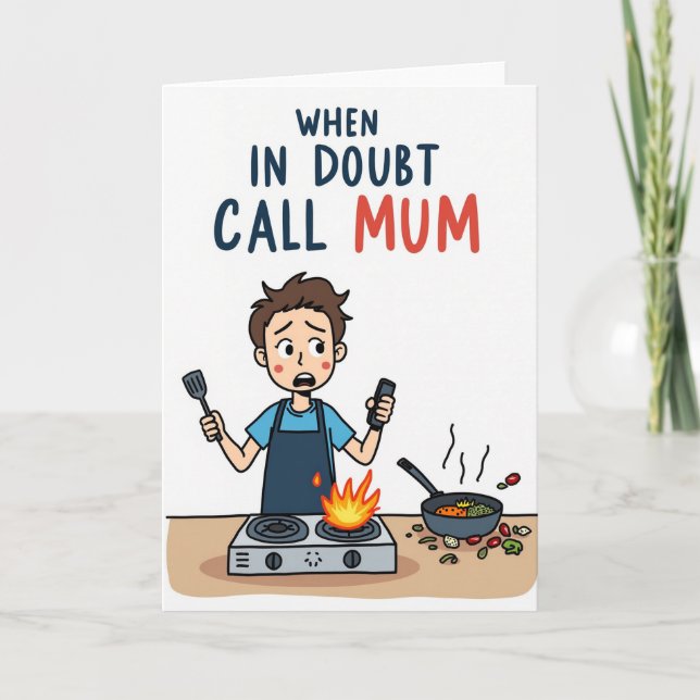 Fiery Kitchen Mums Day Card (Front)