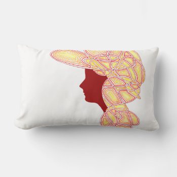 Fiery Lady Lumbar Pillow by scribbleprints at Zazzle